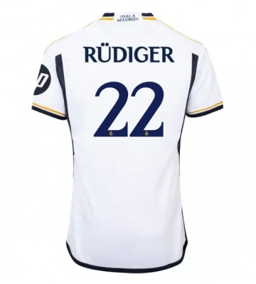 Real Madrid Antonio Rudiger #22 Primera Equipación 2023-24 Manga Corta